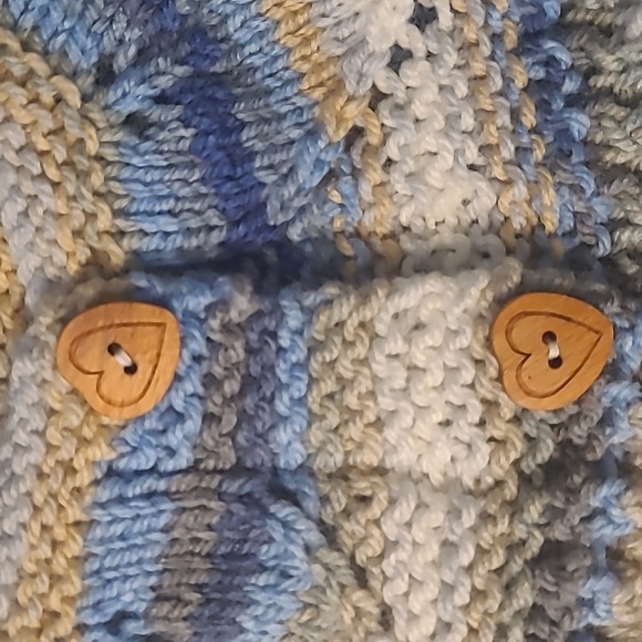 BOHO HANDMADE KNIT BABY CARDIGAN SWEATER - Picture 6 of 7